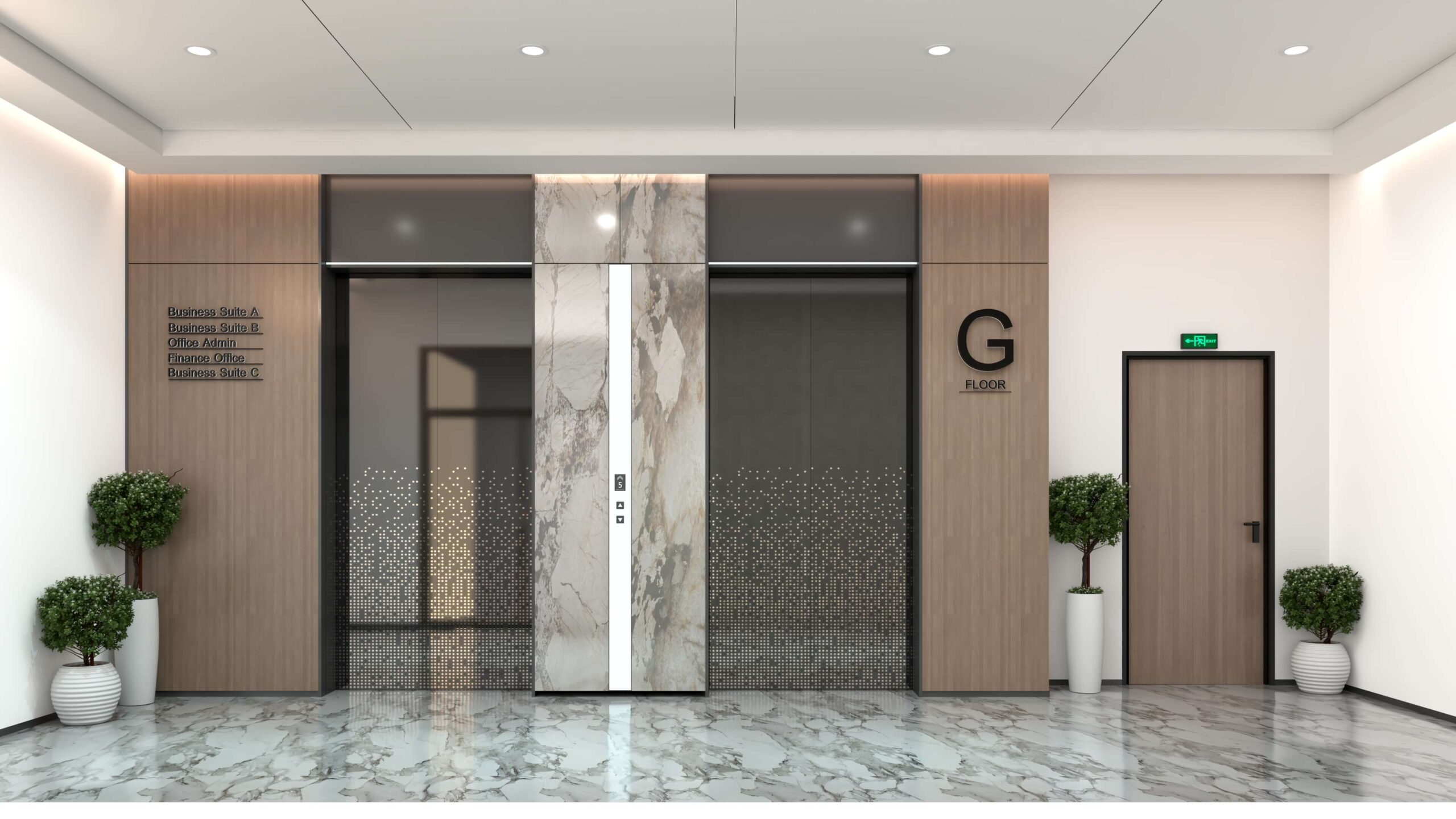 Ehsan Widuri Office Lobby Lift - main entrance area